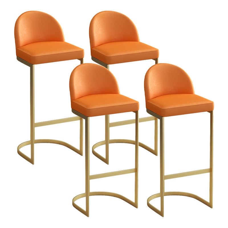 Sgabello da bar con pranzo imbottito glam con base in metallo