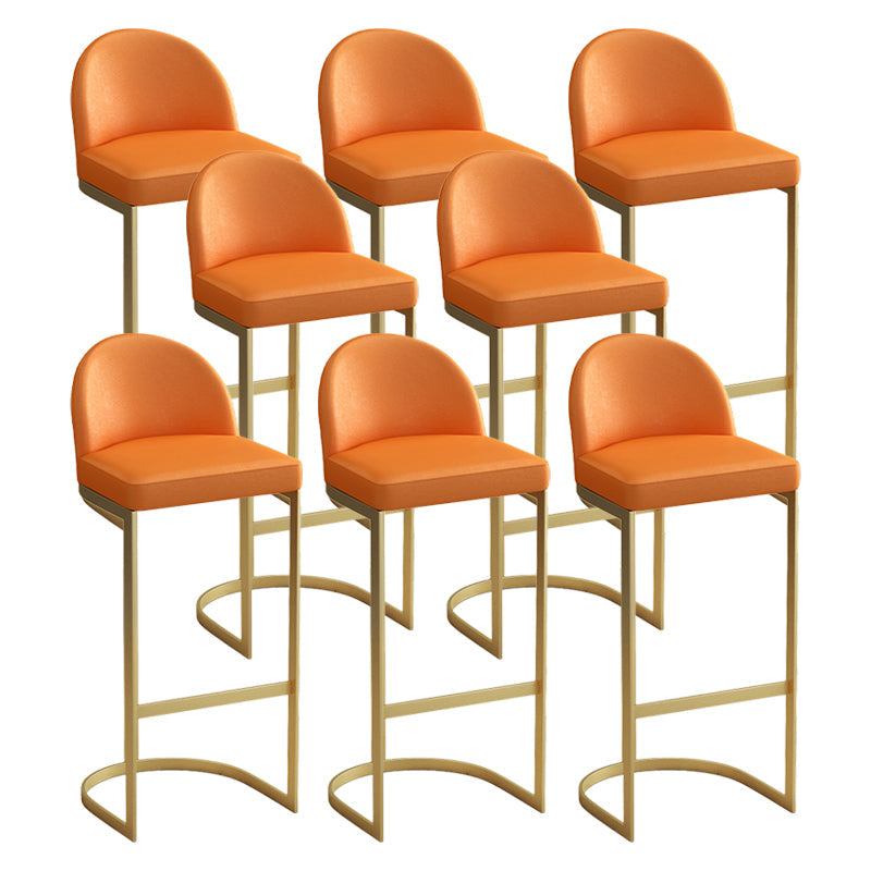 Sgabello da bar con pranzo imbottito glam con base in metallo