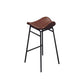 Faux Leather Bar Stools Glam Iron Backless Bar Stool with Footrest Brown Black 1 Piece Clearhalo 'Bar Furniture' 'Bar Stools' 'bar_stools' 'furn' 'furn_bar_stools' 'Furniture' 'Kitchen & Dining Furniture' 7040928