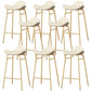 Faux Leather Bar Stools Glam Iron Backless Bar Stool with Footrest White Gold 8 Piece Set Clearhalo 'Bar Furniture' 'Bar Stools' 'bar_stools' 'furn' 'furn_bar_stools' 'Furniture' 'Kitchen & Dining Furniture' 7040955