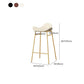 Faux Leather Bar Stools Glam Iron Backless Bar Stool with Footrest Clearhalo 'Bar Furniture' 'Bar Stools' 'bar_stools' 'furn' 'furn_bar_stools' 'Furniture' 'Kitchen & Dining Furniture' 7040961