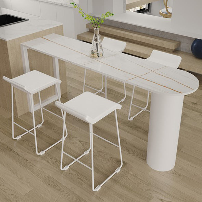 PU Leather Barstools Industrial Metal Armless Bar Stool with Footrest Clearhalo 'Bar Furniture' 'Bar Stools' 'bar_stools' 'furn' 'furn_bar_stools' 'Furniture' 'Kitchen & Dining Furniture' 7041002