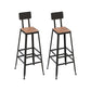 Contemporary Dining Stools Metal Low Back Bar Stools with Footrest Black 2 Piece Set Clearhalo 'Bar Furniture' 'Bar Stools' 'bar_stools' 'furn' 'furn_bar_stools' 'Furniture' 'Kitchen & Dining Furniture' 7041124