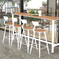 Contemporary Dining Stools Metal Low Back Bar Stools with Footrest Clearhalo 'Bar Furniture' 'Bar Stools' 'bar_stools' 'furn' 'furn_bar_stools' 'Furniture' 'Kitchen & Dining Furniture' 7041128