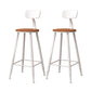 Contemporary Dining Stools Metal Low Back Bar Stools with Footrest White 2 Piece Set Clearhalo 'Bar Furniture' 'Bar Stools' 'bar_stools' 'furn' 'furn_bar_stools' 'Furniture' 'Kitchen & Dining Furniture' 7041133