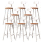 Contemporary Dining Stools Metal Low Back Bar Stools with Footrest White 8 Piece Set Clearhalo 'Bar Furniture' 'Bar Stools' 'bar_stools' 'furn' 'furn_bar_stools' 'Furniture' 'Kitchen & Dining Furniture' 7041136