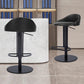 Faux Leather Barstools Adjustable Height Swivel Barstools with Footrest