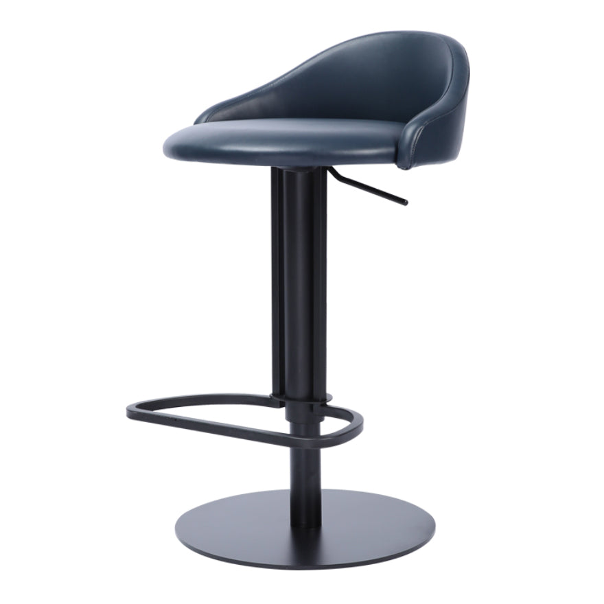 Faux Leather Barstools Adjustable Height Swivel Barstools with Footrest