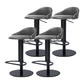 Faux Leather Barstools Adjustable Height Swivel Barstools with Footrest