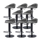 Faux Leather Barstools Adjustable Height Swivel Barstools with Footrest
