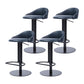 Faux Leather Barstools Adjustable Height Swivel Barstools with Footrest