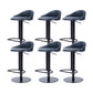 Faux Leather Barstools Adjustable Height Swivel Barstools with Footrest