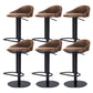 Faux Leather Barstools Adjustable Height Swivel Barstools with Footrest