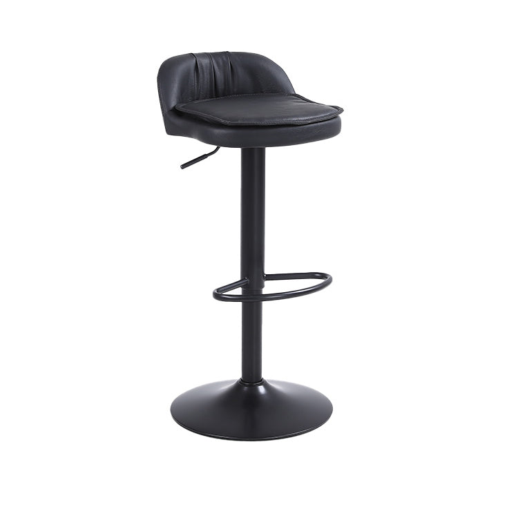 Upholstered Bar Stools Swivel Adjustable Height Patio Bar Stool with Black Base Clearhalo 'Bar Furniture' 'Bar Stools' 'bar_stools' 'furn' 'furn_bar_stools' 'Furniture' 'Kitchen & Dining Furniture' 7041179