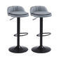 Upholstered Bar Stools Swivel Adjustable Height Patio Bar Stool with Black Base Grey 2 Piece Set Bar Stool(30"H) Clearhalo 'Bar Furniture' 'Bar Stools' 'bar_stools' 'furn' 'furn_bar_stools' 'Furniture' 'Kitchen & Dining Furniture' 7041191