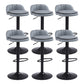 Upholstered Bar Stools Swivel Adjustable Height Patio Bar Stool with Black Base Grey 6 Piece Set Bar Stool(30"H) Clearhalo 'Bar Furniture' 'Bar Stools' 'bar_stools' 'furn' 'furn_bar_stools' 'Furniture' 'Kitchen & Dining Furniture' 7041193