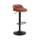 Upholstered Bar Stools Swivel Adjustable Height Patio Bar Stool with Black Base Brown 1 Piece Bar Stool(30"H) Clearhalo 'Bar Furniture' 'Bar Stools' 'bar_stools' 'furn' 'furn_bar_stools' 'Furniture' 'Kitchen & Dining Furniture' 7041200