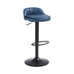 Upholstered Bar Stools Swivel Adjustable Height Patio Bar Stool with Black Base Blue 1 Piece Bar Stool(30"H) Clearhalo 'Bar Furniture' 'Bar Stools' 'bar_stools' 'furn' 'furn_bar_stools' 'Furniture' 'Kitchen & Dining Furniture' 7041210