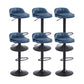 Upholstered Bar Stools Swivel Adjustable Height Patio Bar Stool with Black Base Blue 6 Piece Set Bar Stool(30"H) Clearhalo 'Bar Furniture' 'Bar Stools' 'bar_stools' 'furn' 'furn_bar_stools' 'Furniture' 'Kitchen & Dining Furniture' 7041213