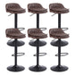 Upholstered Bar Stools Swivel Adjustable Height Patio Bar Stool with Black Base Coffee 6 Piece Set Bar Stool(30"H) Clearhalo 'Bar Furniture' 'Bar Stools' 'bar_stools' 'furn' 'furn_bar_stools' 'Furniture' 'Kitchen & Dining Furniture' 7041223