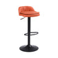 Upholstered Bar Stools Swivel Adjustable Height Patio Bar Stool with Black Base Orange 1 Piece Bar Stool(30"H) Clearhalo 'Bar Furniture' 'Bar Stools' 'bar_stools' 'furn' 'furn_bar_stools' 'Furniture' 'Kitchen & Dining Furniture' 7041230