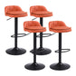 Upholstered Bar Stools Swivel Adjustable Height Patio Bar Stool with Black Base Orange 4 Piece Set Bar Stool(30"H) Clearhalo 'Bar Furniture' 'Bar Stools' 'bar_stools' 'furn' 'furn_bar_stools' 'Furniture' 'Kitchen & Dining Furniture' 7041232