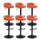 Upholstered Bar Stools Swivel Adjustable Height Patio Bar Stool with Black Base Orange 6 Piece Set Bar Stool(30"H) Clearhalo 'Bar Furniture' 'Bar Stools' 'bar_stools' 'furn' 'furn_bar_stools' 'Furniture' 'Kitchen & Dining Furniture' 7041233