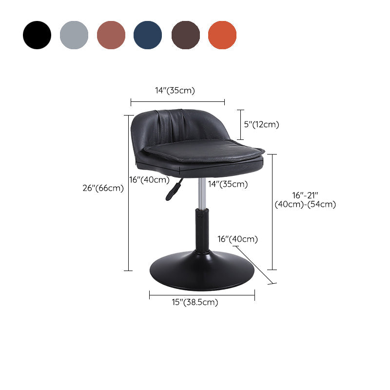 Upholstered Bar Stools Swivel Adjustable Height Patio Bar Stool with Black Base Clearhalo 'Bar Furniture' 'Bar Stools' 'bar_stools' 'furn' 'furn_bar_stools' 'Furniture' 'Kitchen & Dining Furniture' 7041235