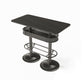 Industrial Style Bar Height Table Black Bar Dining Table with Storage Stone Rectangular Without Chairs Clearhalo 'Bar Furniture' 'Bar Tables' 'bar_tables' 'furn' 'furn_bar_tables' 'Furniture' 'Kitchen & Dining Furniture' 7041239