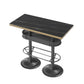 Industrial Style Bar Height Table Black Bar Dining Table with Storage Manufactured Wood Rectangular Without Chairs Clearhalo 'Bar Furniture' 'Bar Tables' 'bar_tables' 'furn' 'furn_bar_tables' 'Furniture' 'Kitchen & Dining Furniture' 7041242