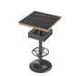 Industrial Style Bar Height Table Black Bar Dining Table with Storage Manufactured Wood Square Without Chairs Clearhalo 'Bar Furniture' 'Bar Tables' 'bar_tables' 'furn' 'furn_bar_tables' 'Furniture' 'Kitchen & Dining Furniture' 7041244
