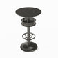 Industrial Style Bar Height Table Black Bar Dining Table with Storage Stone Round Without Chairs Clearhalo 'Bar Furniture' 'Bar Tables' 'bar_tables' 'furn' 'furn_bar_tables' 'Furniture' 'Kitchen & Dining Furniture' 7041246