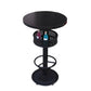 Industrial Style Bar Height Table Black Bar Dining Table with Storage Wood Round Without Chairs Clearhalo 'Bar Furniture' 'Bar Tables' 'bar_tables' 'furn' 'furn_bar_tables' 'Furniture' 'Kitchen & Dining Furniture' 7041249