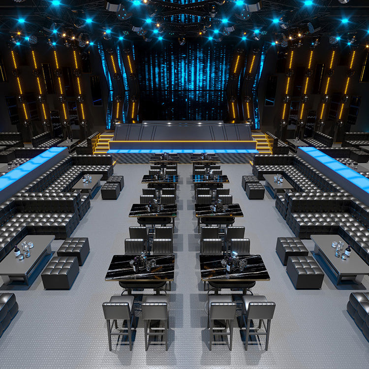 Industrial Style Bar Height Table Black Bar Dining Table with Storage Clearhalo 'Bar Furniture' 'Bar Tables' 'bar_tables' 'furn' 'furn_bar_tables' 'Furniture' 'Kitchen & Dining Furniture' 7041254