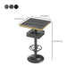 Industrial Style Bar Height Table Black Bar Dining Table with Storage Clearhalo 'Bar Furniture' 'Bar Tables' 'bar_tables' 'furn' 'furn_bar_tables' 'Furniture' 'Kitchen & Dining Furniture' 7041256