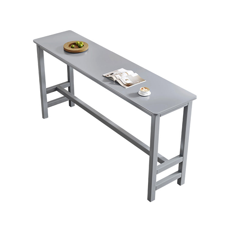 Contemporary Bar Dining Table Rectangle Indoor Wood Counter Table Grey Without Chairs Clearhalo 'Bar Furniture' 'Bar Tables' 'bar_tables' 'furn' 'furn_bar_tables' 'Furniture' 'Kitchen & Dining Furniture' 7041259