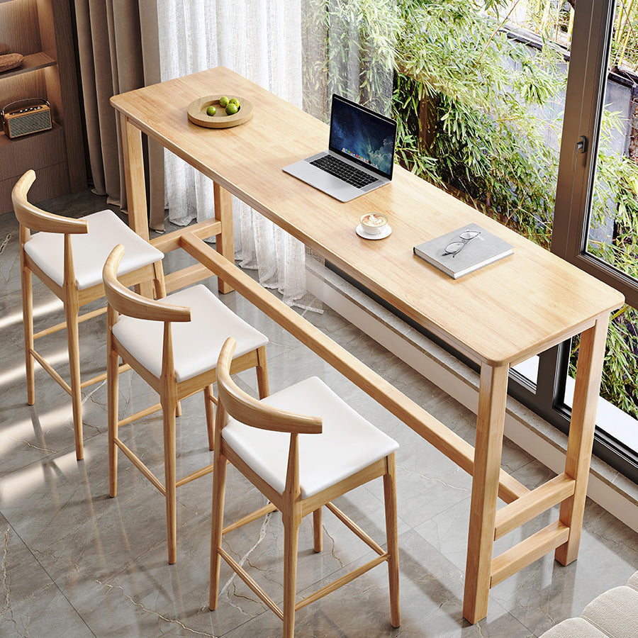 Contemporary Bar Dining Table Rectangle Indoor Wood Counter Table Clearhalo 'Bar Furniture' 'Bar Tables' 'bar_tables' 'furn' 'furn_bar_tables' 'Furniture' 'Kitchen & Dining Furniture' 7041261