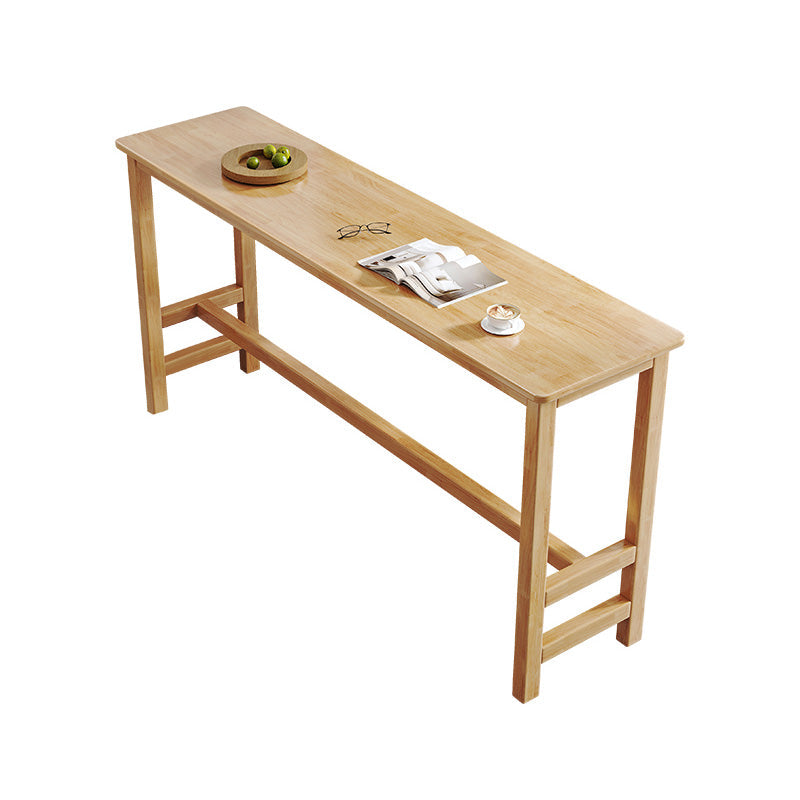 Contemporary Bar Dining Table Rectangle Indoor Wood Counter Table Natural Without Chairs Clearhalo 'Bar Furniture' 'Bar Tables' 'bar_tables' 'furn' 'furn_bar_tables' 'Furniture' 'Kitchen & Dining Furniture' 7041262