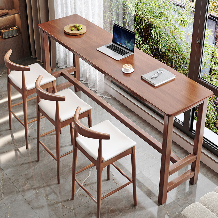 Contemporary Bar Dining Table Rectangle Indoor Wood Counter Table Clearhalo 'Bar Furniture' 'Bar Tables' 'bar_tables' 'furn' 'furn_bar_tables' 'Furniture' 'Kitchen & Dining Furniture' 7041263
