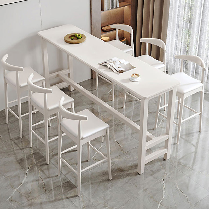 Contemporary Bar Dining Table Rectangle Indoor Wood Counter Table Clearhalo 'Bar Furniture' 'Bar Tables' 'bar_tables' 'furn' 'furn_bar_tables' 'Furniture' 'Kitchen & Dining Furniture' 7041273