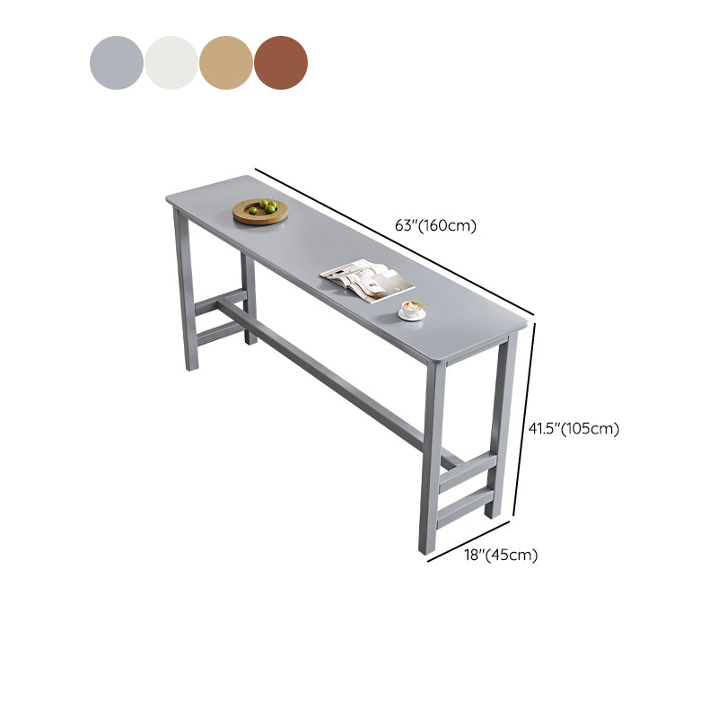 Contemporary Bar Dining Table Rectangle Indoor Wood Counter Table Clearhalo 'Bar Furniture' 'Bar Tables' 'bar_tables' 'furn' 'furn_bar_tables' 'Furniture' 'Kitchen & Dining Furniture' 7041276