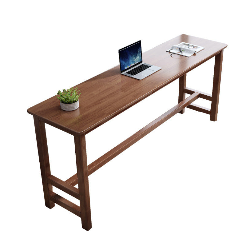 Contemporary Bar Dining Table Kitchen Rectangle Wood Counter Table