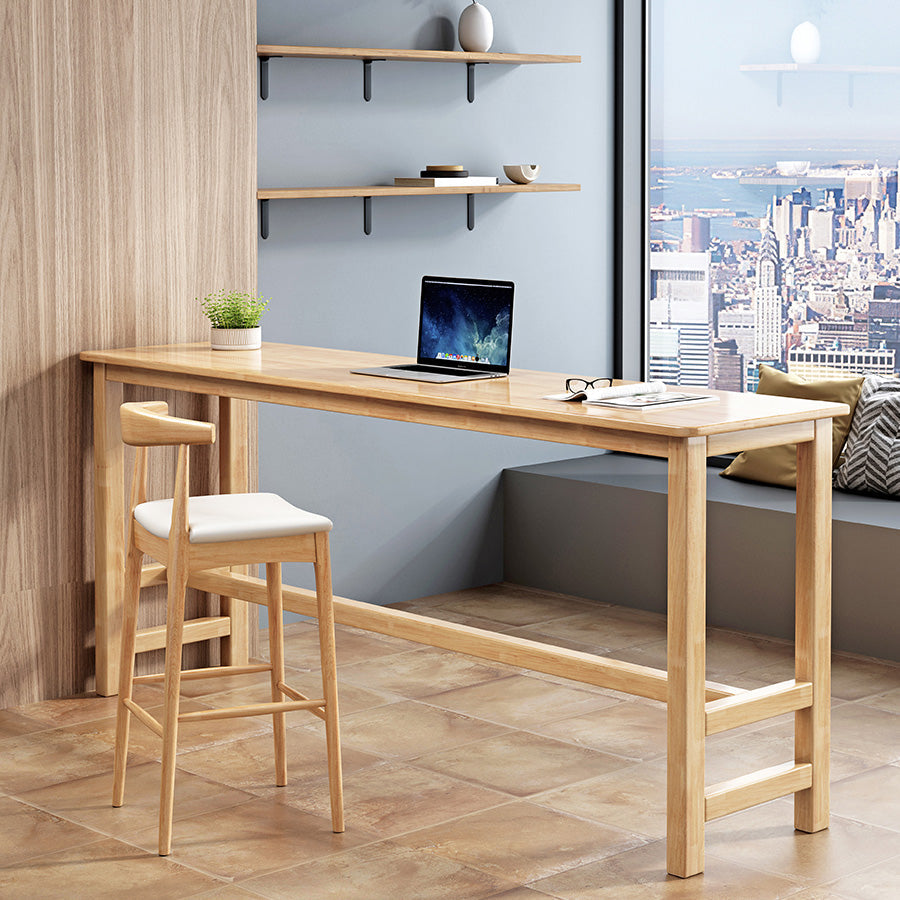 Contemporary Bar Dining Table Rectangle Wood Indoor Counter Table Clearhalo 'Bar Furniture' 'Bar Tables' 'bar_tables' 'furn' 'furn_bar_tables' 'Furniture' 'Kitchen & Dining Furniture' 7041322