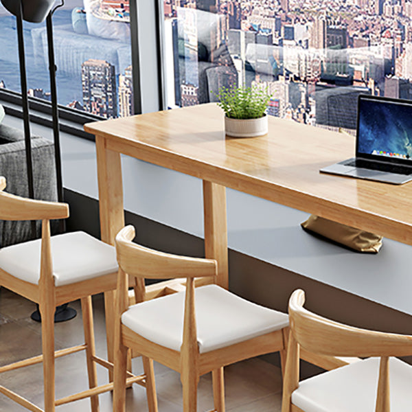 Contemporary Bar Dining Table Rectangle Wood Indoor Counter Table Clearhalo 'Bar Furniture' 'Bar Tables' 'bar_tables' 'furn' 'furn_bar_tables' 'Furniture' 'Kitchen & Dining Furniture' 7041329