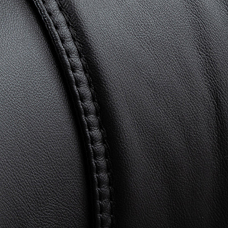 Chaise de bureau à glissement moderne chaise de bureau de hauteur de siège réglable en cuir en noir