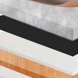 Silla de cuero sin brazo de oficina moderna de tobogán silla de escritorio ergonómico con ruedas