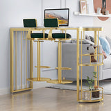 Ensemble de table à barres supérieure en pierre moderne 1/2/3 pcs table de barre de forme gratuite et tabourets de hauteur réglables