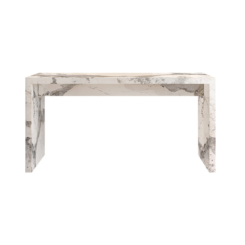 1/2/3 Pieces Pub Table Set Contemporary Rectangular Table and Stool Set Table White-Gray Clearhalo 'Bar Furniture' 'furn' 'furn_home_bar_bar_sets' 'Furniture' 'Home Bars & Bar Sets' 'home_bar_bar_sets' 'Kitchen & Dining Furniture' 7041519