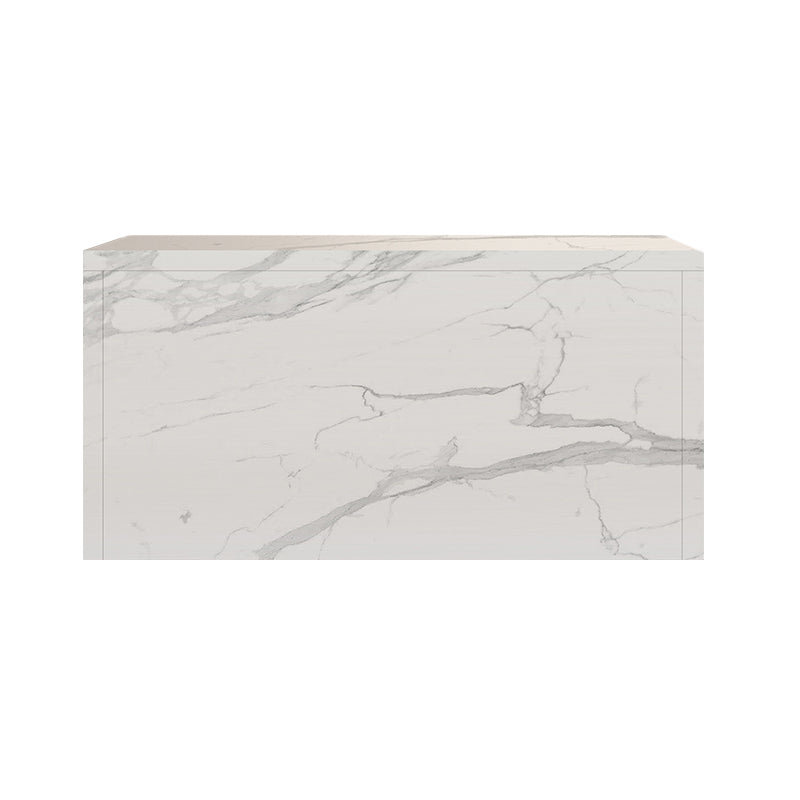 1/2/3 Pieces Pub Table Set Contemporary Rectangular Table and Stool Set Table Matte White Clearhalo 'Bar Furniture' 'furn' 'furn_home_bar_bar_sets' 'Furniture' 'Home Bars & Bar Sets' 'home_bar_bar_sets' 'Kitchen & Dining Furniture' 7041527