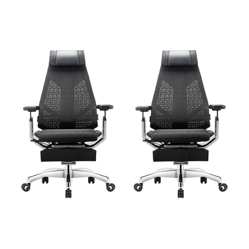 Modern Slide Office Chair Removable Arms Adjustable Seat Height Desk Chair with Wheels 2 Piece Set Clearhalo 'furn' 'furn_office_chair' 'Furniture' 'Office Chairs' 'Office Furniture' 'office_chair' 7042832